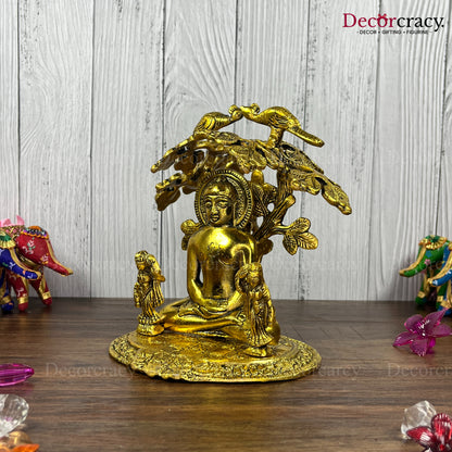 Mahaveer Swami Ji Tree Metal golden