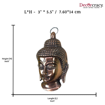 Buddha Face Wall Hanging Metal copper