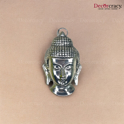 Buddha Face Wall Hanging Metal silver