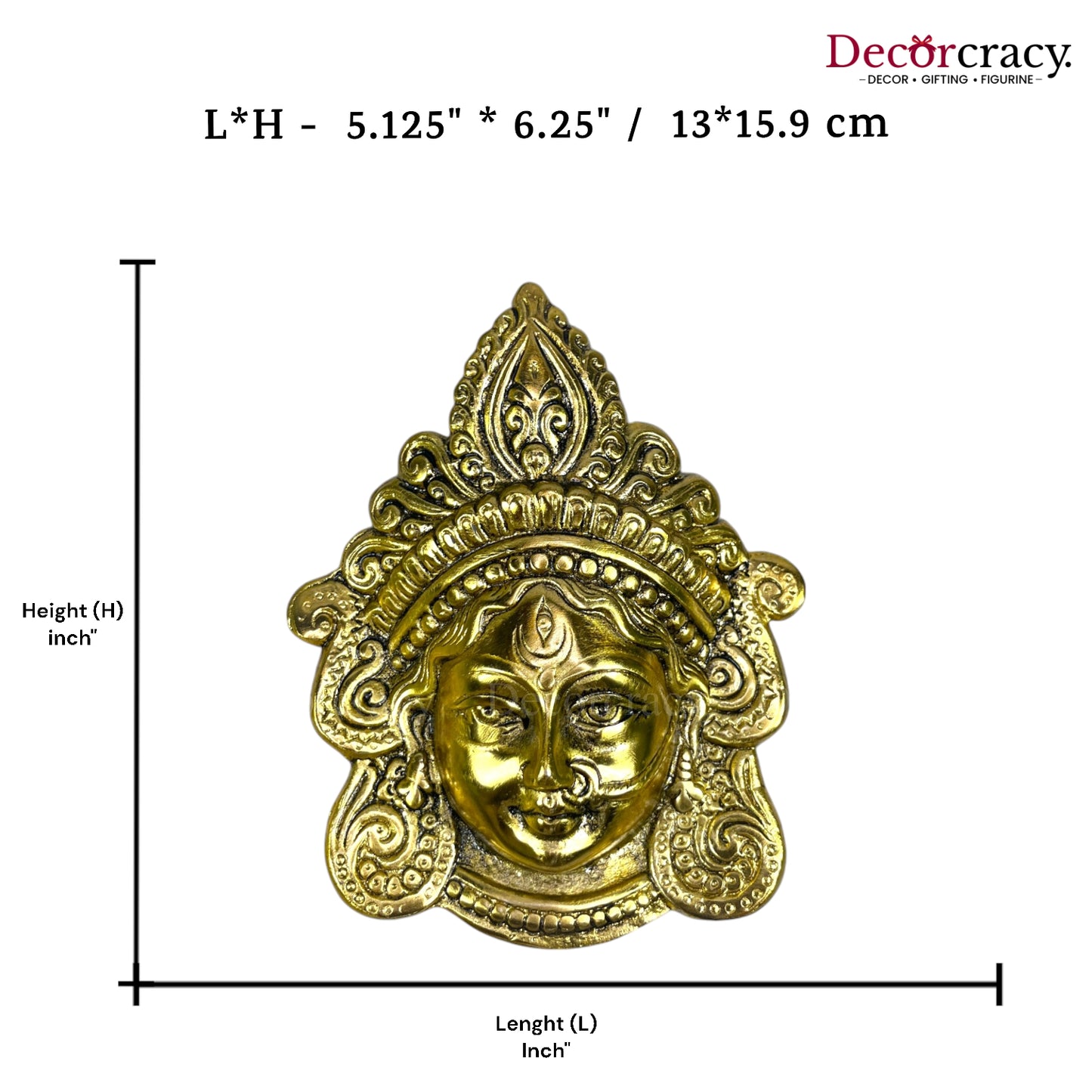 Durga Face Metal golden