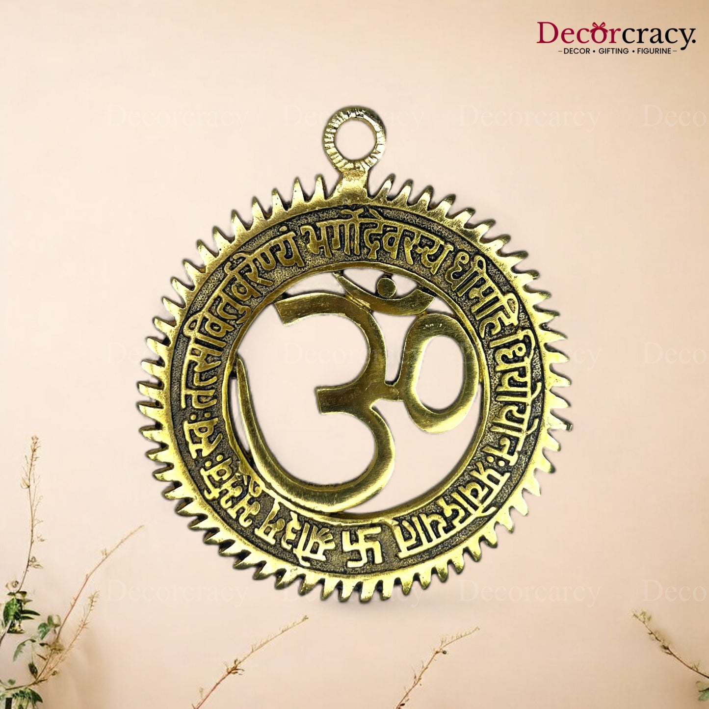 Gayatri Mantra Om Metal golden