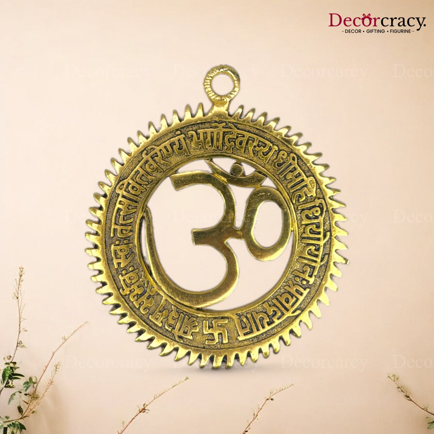 Gayatri Mantra Om Metal golden