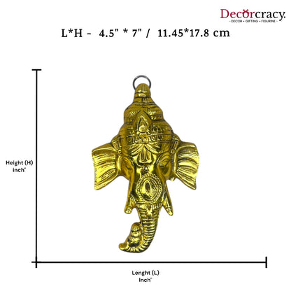Shree Ganesh Trunk Metal golden