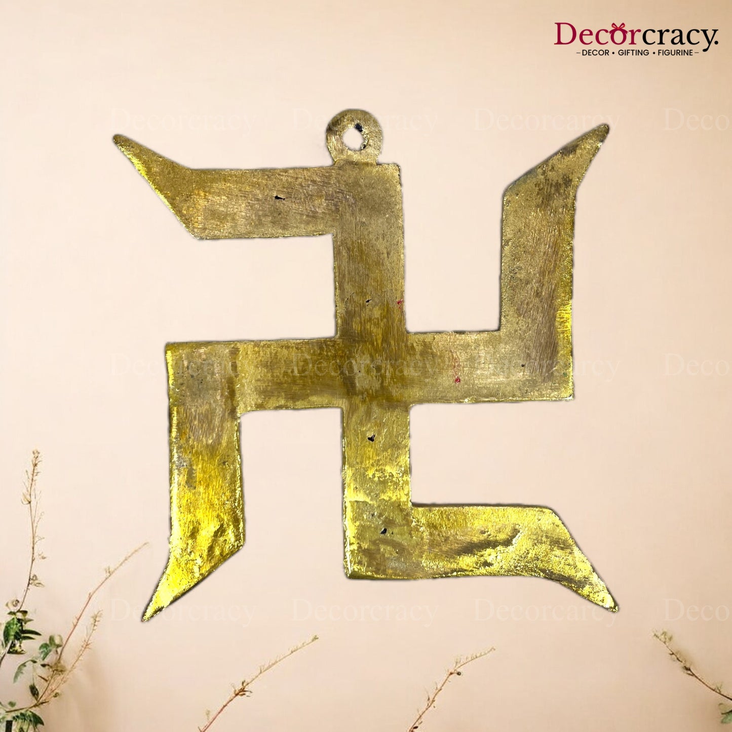 Swastik Red Metal Multicolor
