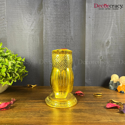 Owl Pen Holder Metal golden