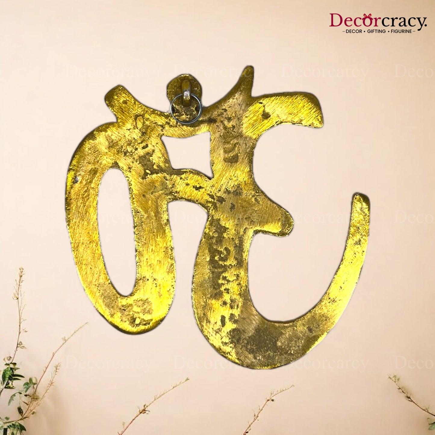 Om Symbol Wall Hanging Metal Multicolor