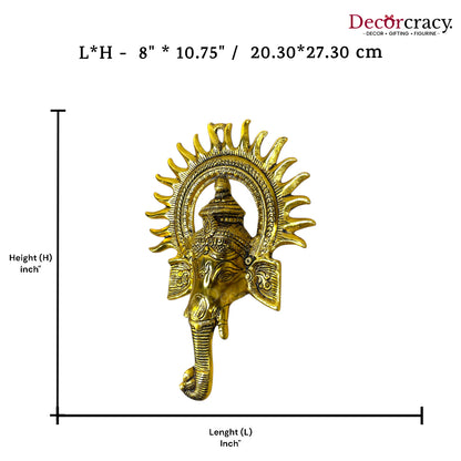 Shree Ganesh Kiran Wall Hanging Metal golden