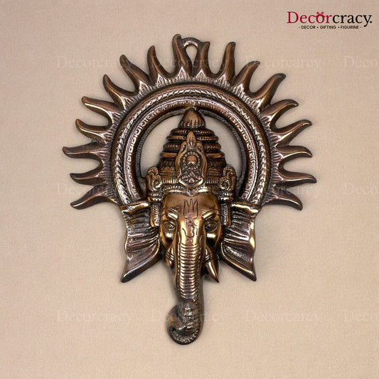 Shree Ganesh Kiran Wall Hanging Metal copper