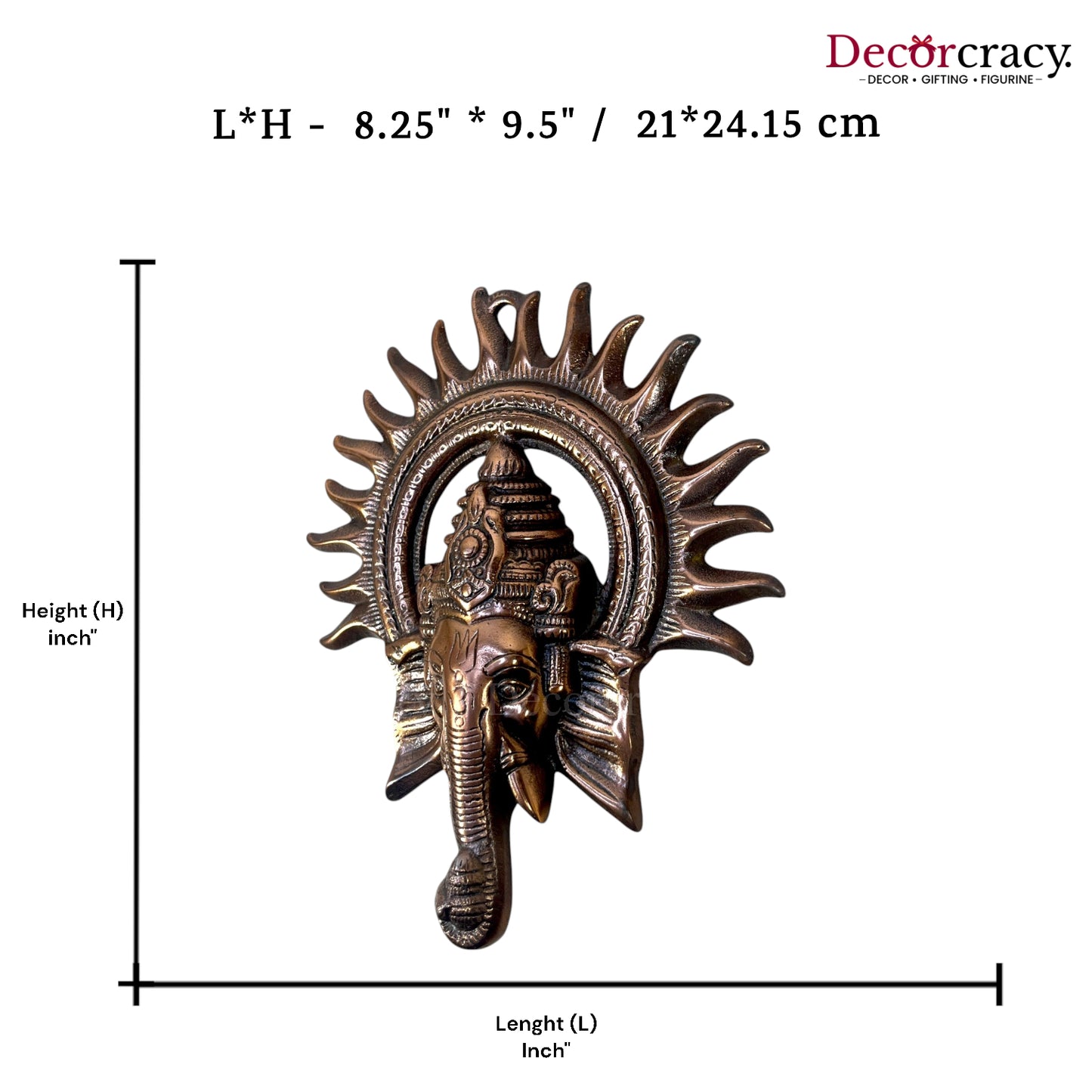 Shree Ganesh Kiran Wall Hanging Metal copper