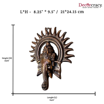 Shree Ganesh Kiran Wall Hanging Metal copper