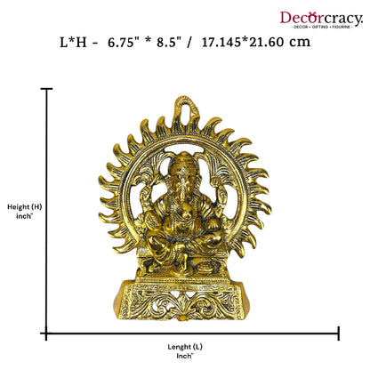 Shree Ganesh Kiran Wall Hanging Metal golden