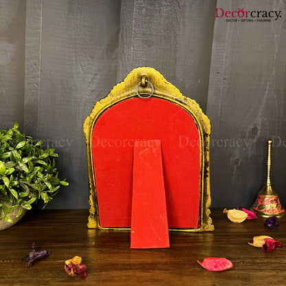 Shree Mahaveer Swami Frame Wall Hanging Metal golden