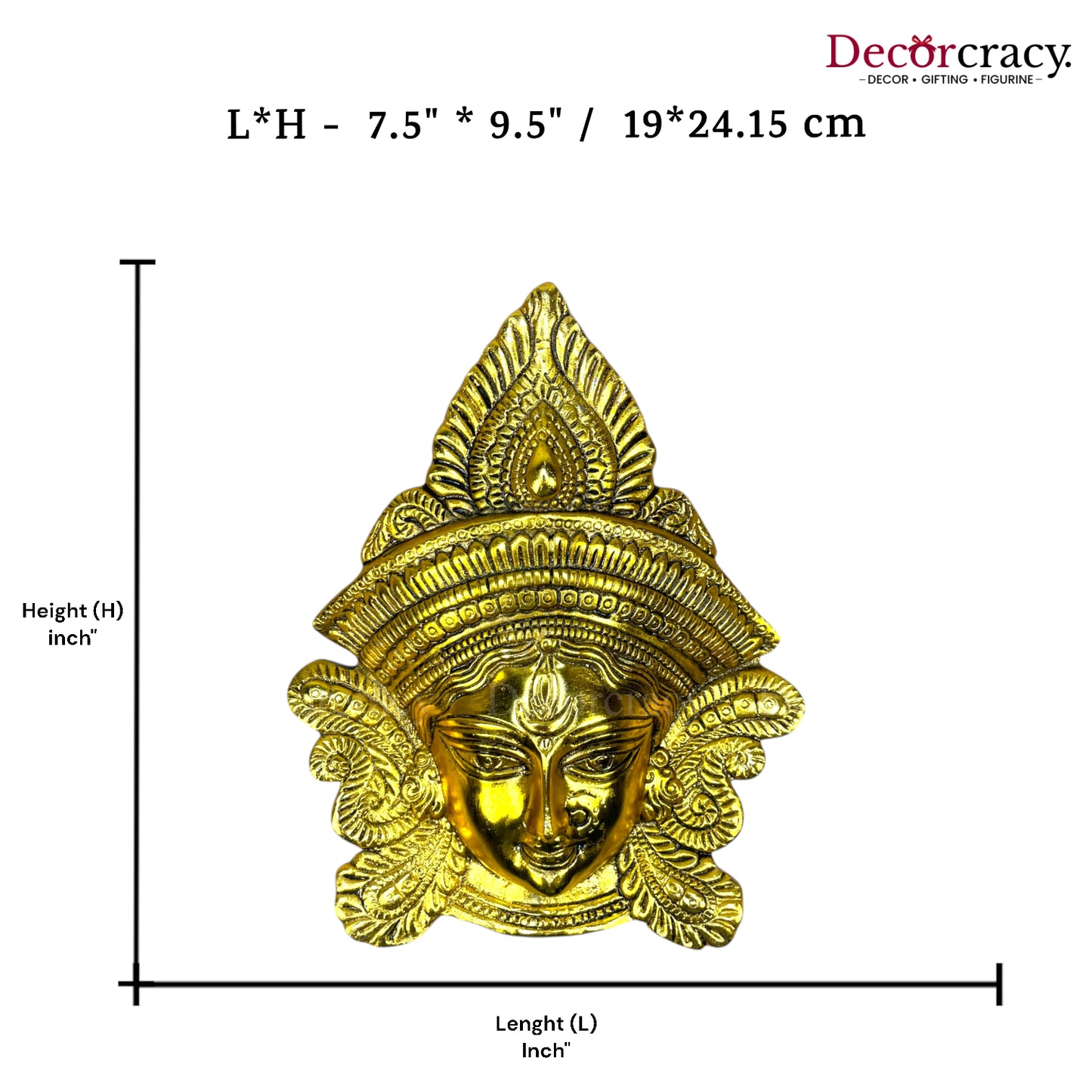 Durga Face Metal golden
