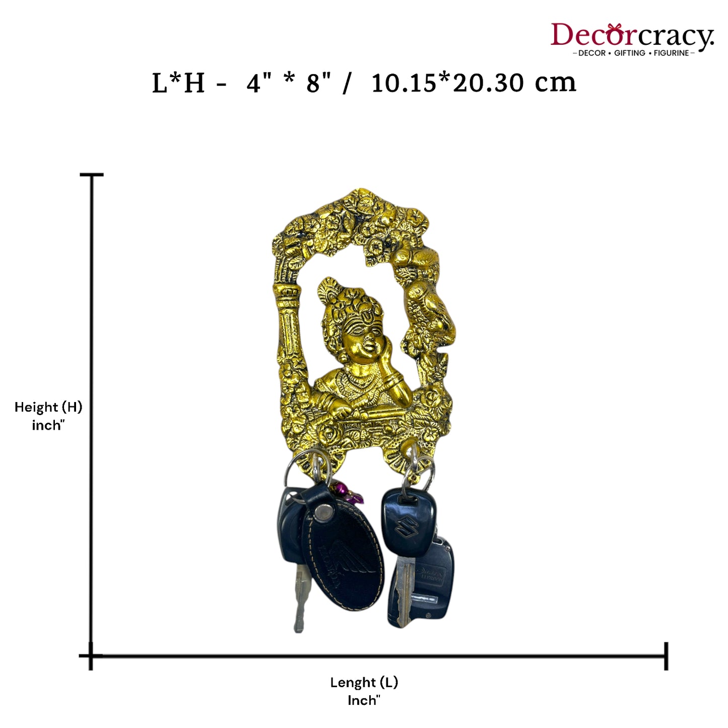 Kanha 2 Key Holder Metal golden