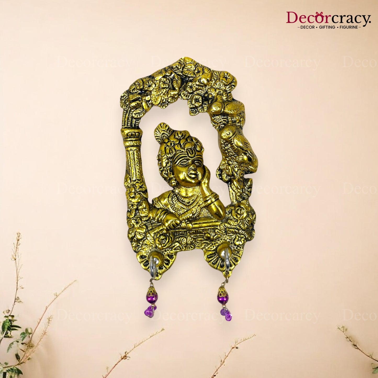 Kanha 2 Key Holder Metal golden