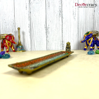 Agarbatti Ash Collector Metal Multicolor