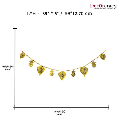 Shubh Labh Ganesh Leaf Bandarwaal Metal golden