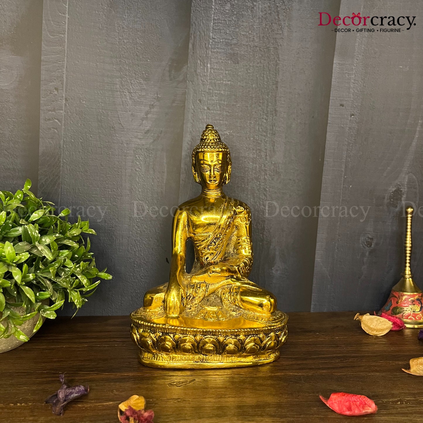 Lord Buddha Idol Metal golden
