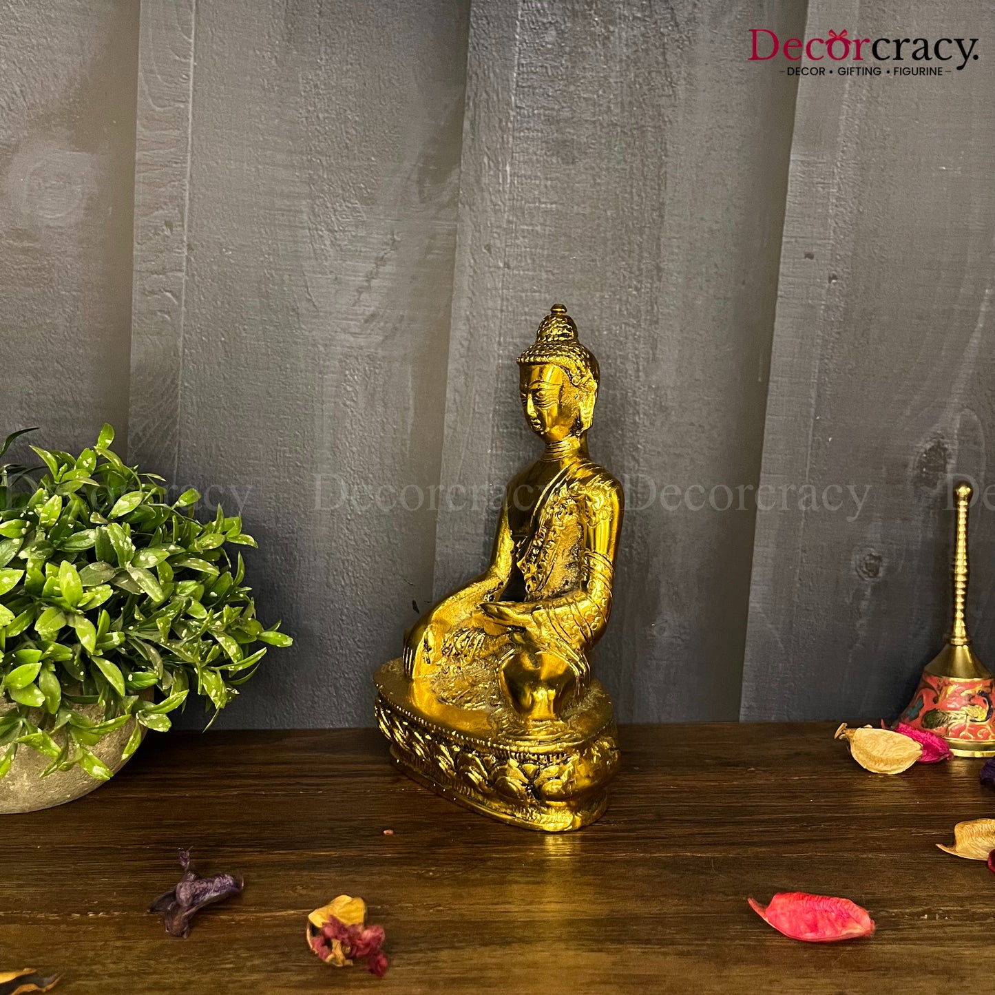 Lord Buddha Idol Metal golden