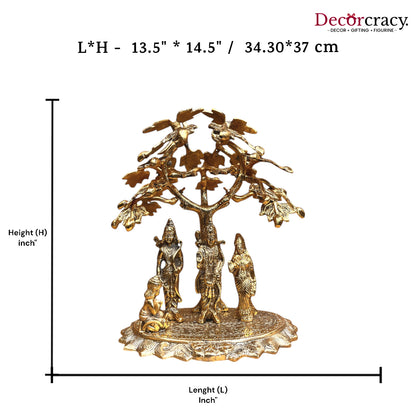 Shree Ram Darbar Tree Metal golden