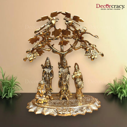 Shree Ram Darbar Tree Metal golden