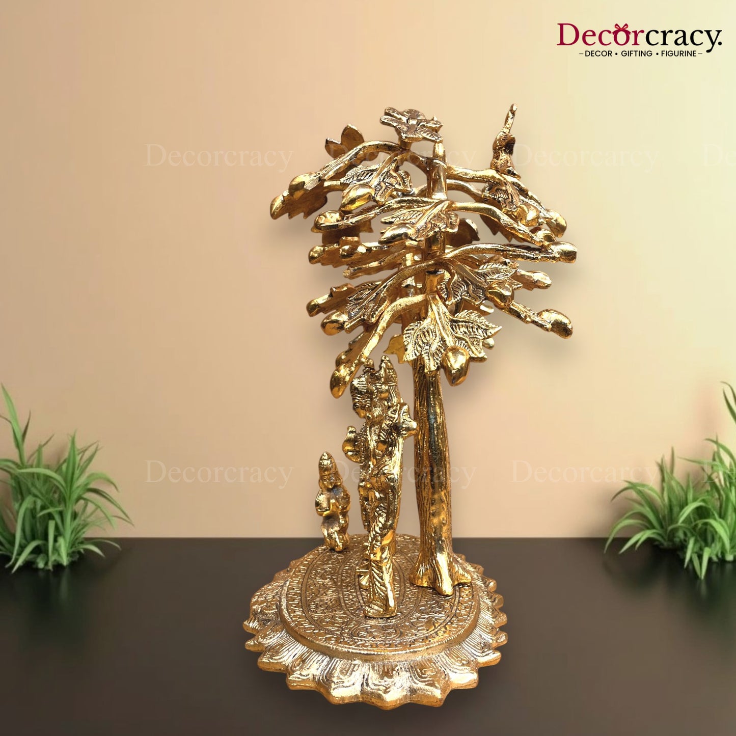 Shree Ram Darbar Tree Metal golden