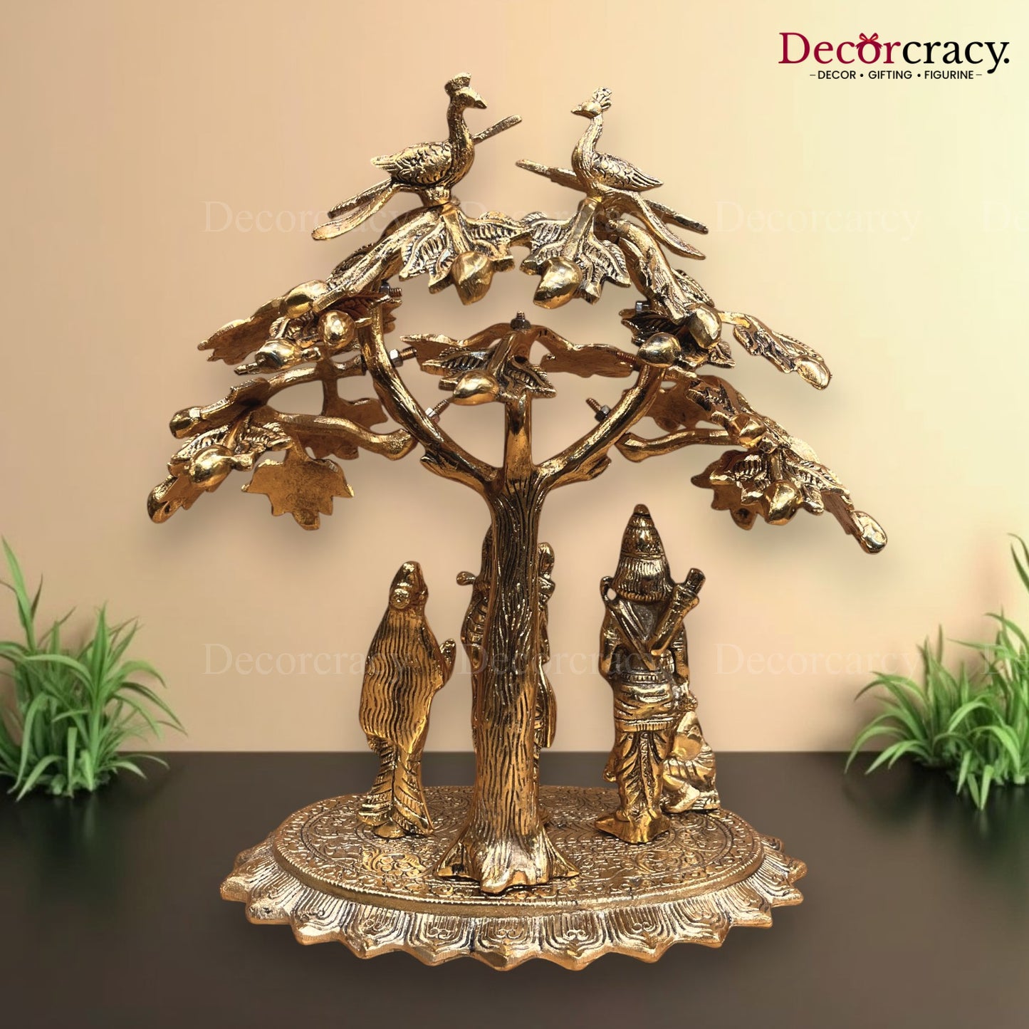 Shree Ram Darbar Tree Metal golden