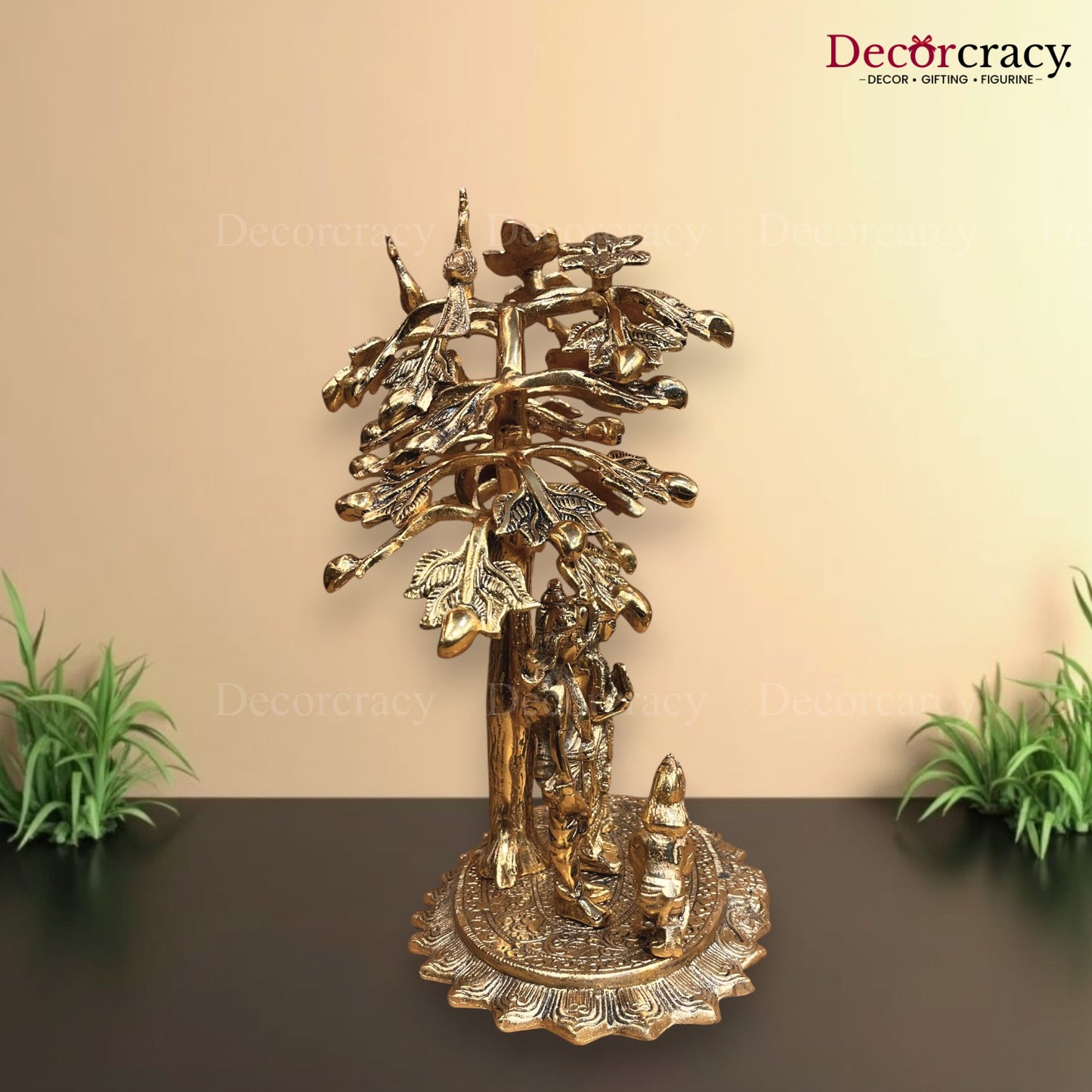 Shree Ram Darbar Tree Metal golden