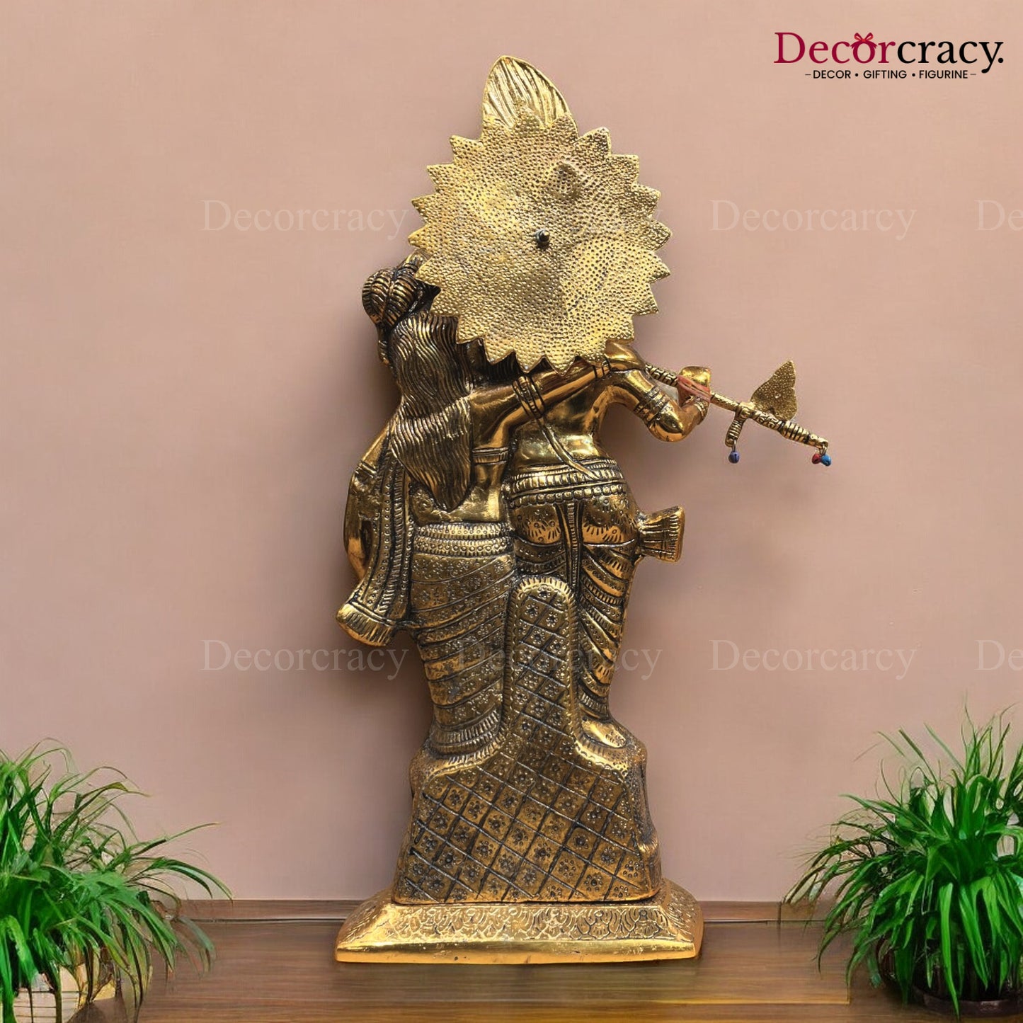 Radha Krishna Bansuri Metal golden