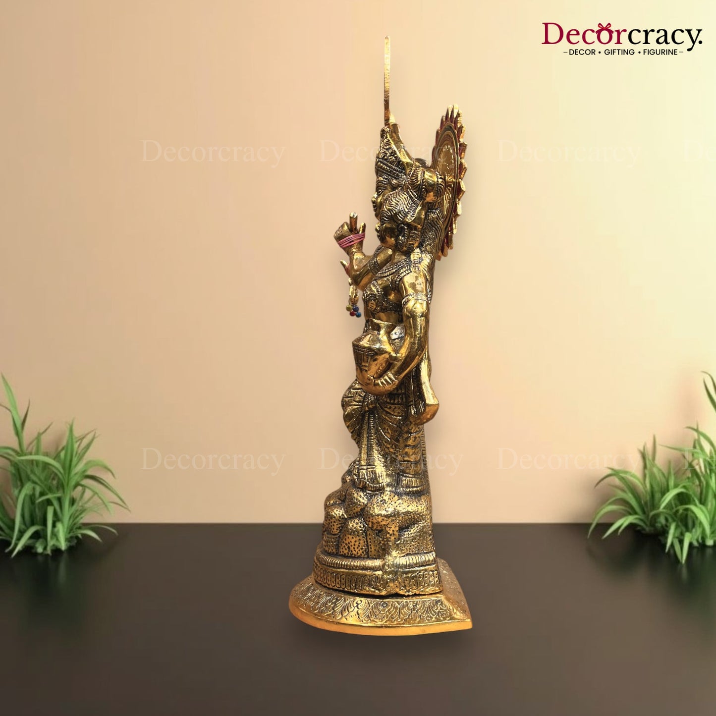 Radha Krishna Bansuri Metal golden
