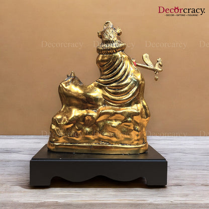 Shree Krishna with Bansuri Pavti Metal golden