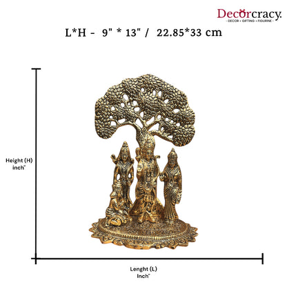 Shree Ram Darbar Tree Metal golden