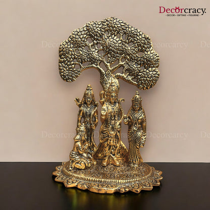 Shree Ram Darbar Tree Metal golden