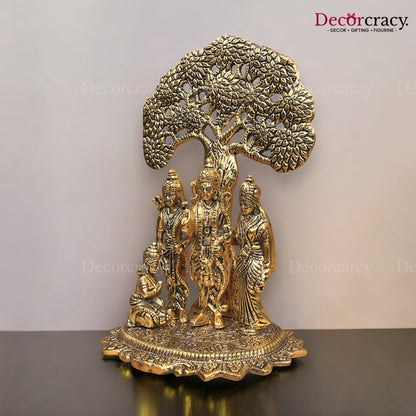 Shree Ram Darbar Tree Metal golden