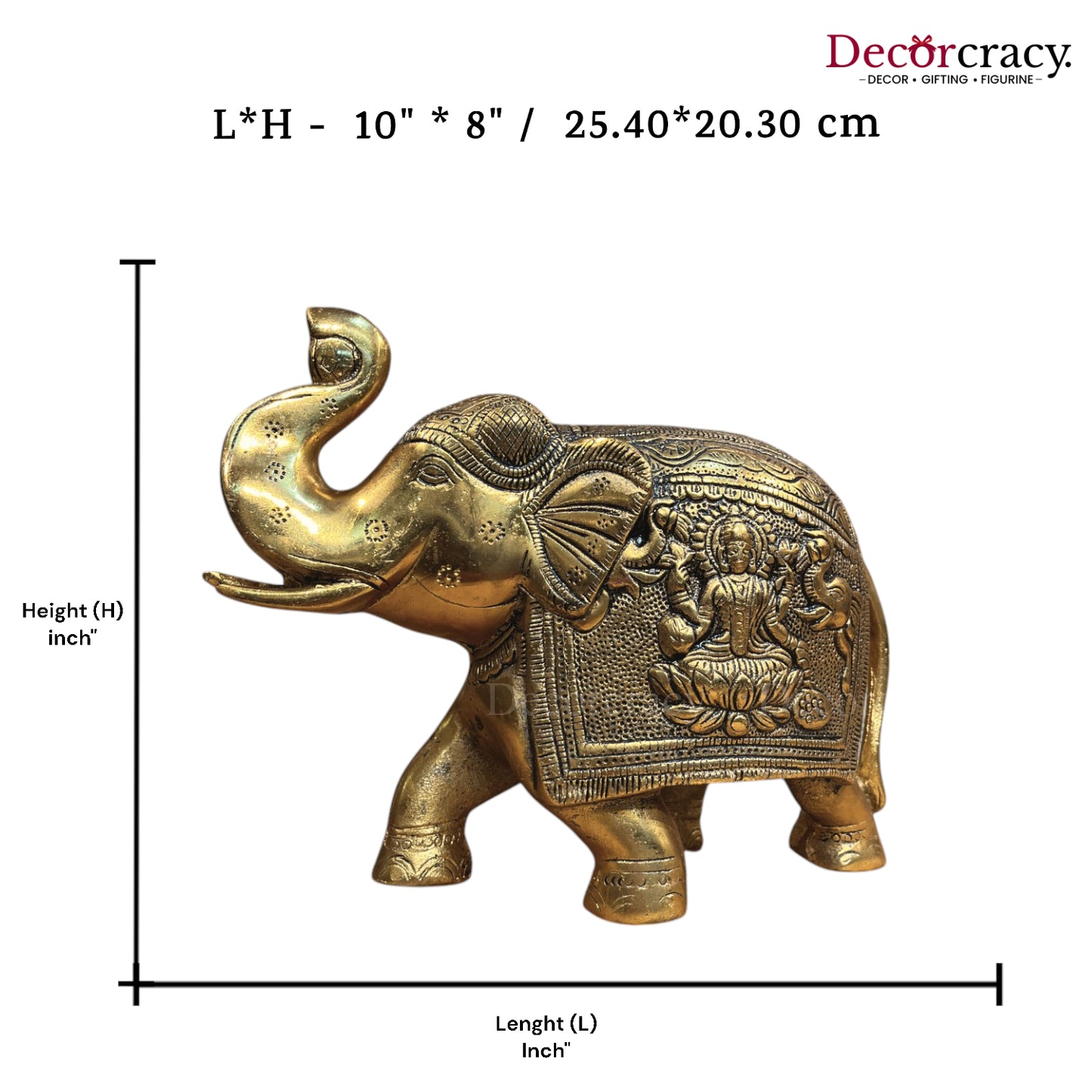 Elephant with God Encarved Metal golden
