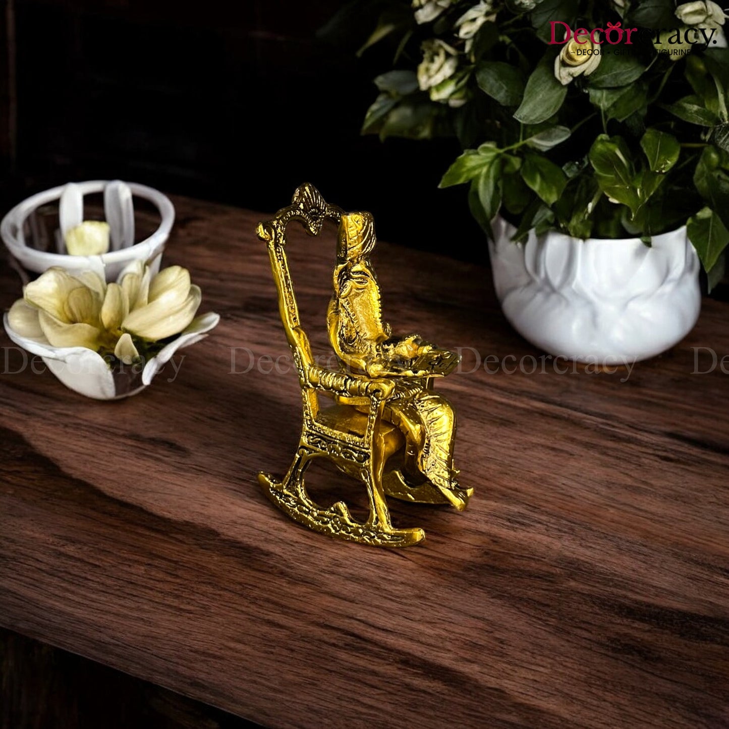 Chair Ganesh Metal golden