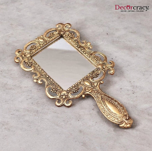 Rectangle Double Sided Mirror Metal golden