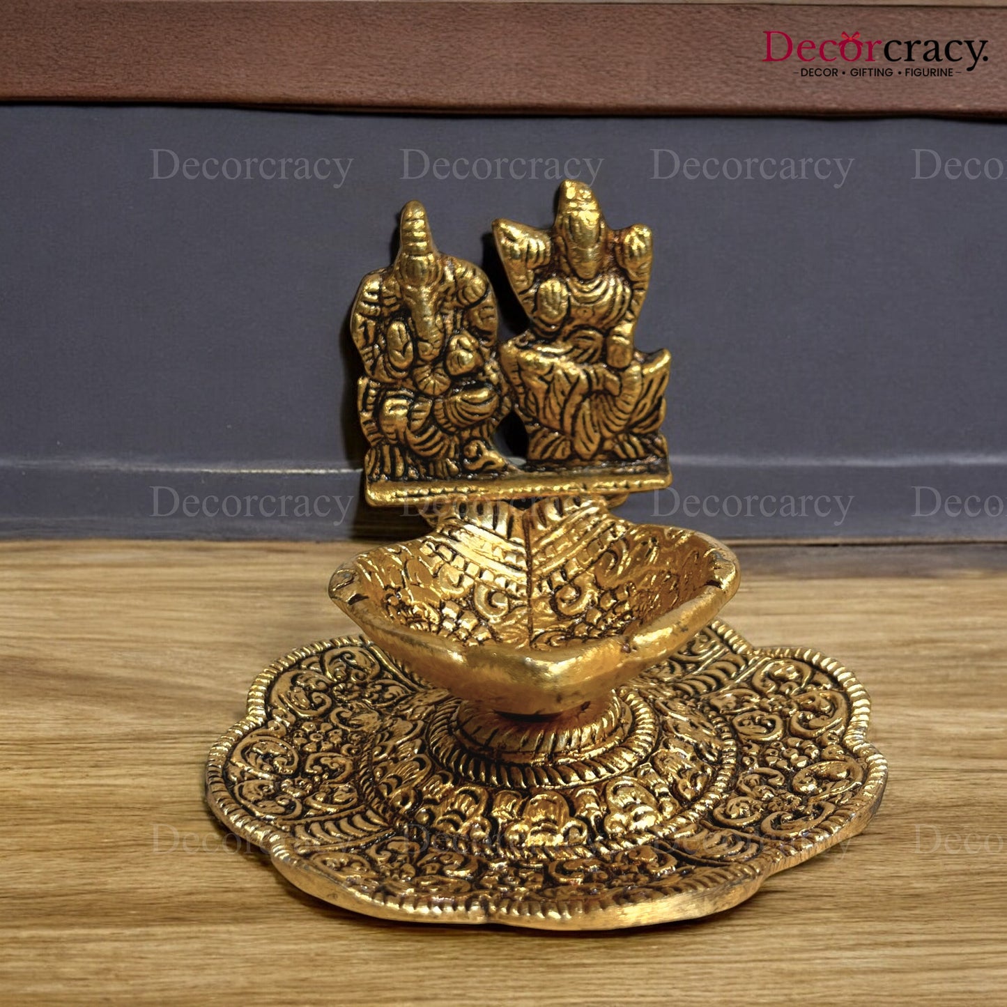 Lakshmi Ganesh Deepak Big Metal golden