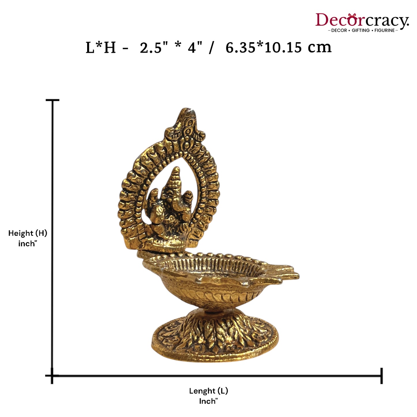 Ganesh Deepak Metal golden