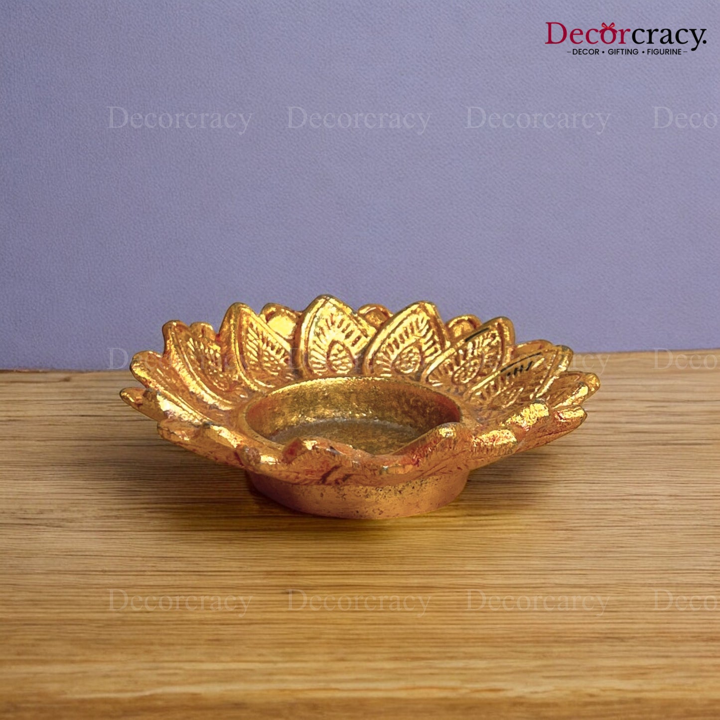 Petal Diya Metal golden