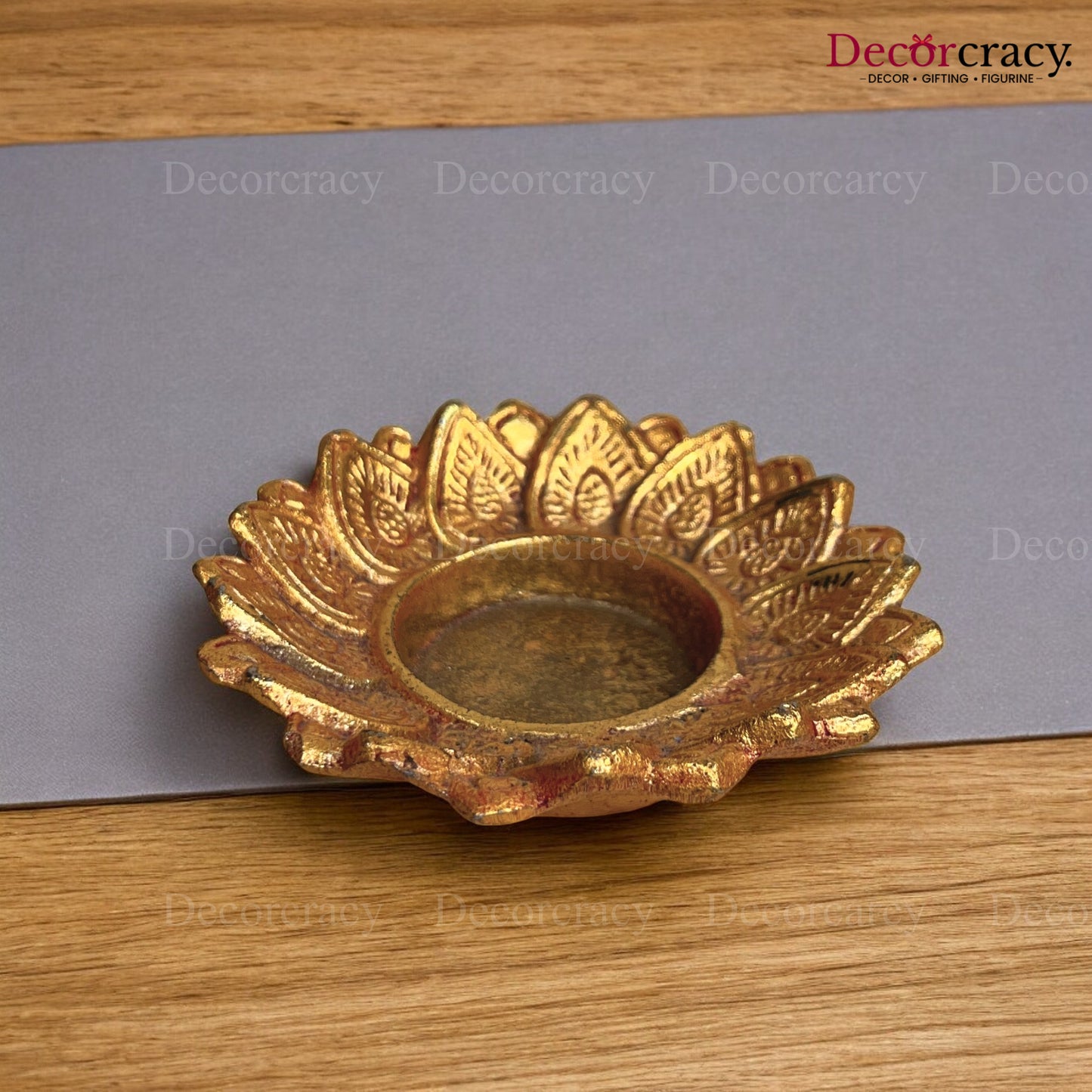 Petal Diya Metal golden