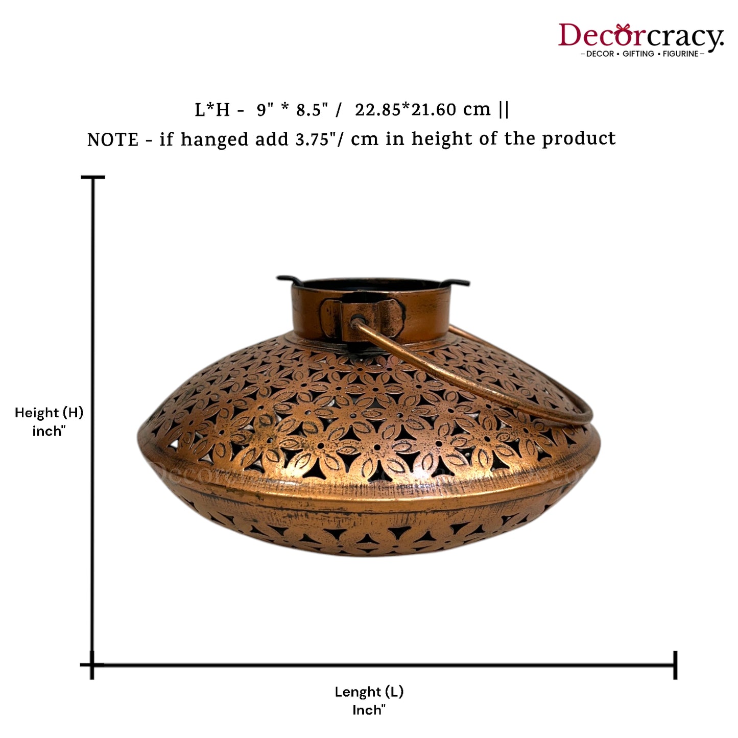 Degchi Iron Antique Copper Netted Design Tealight Candle Holder Stand Tribal Village Art
