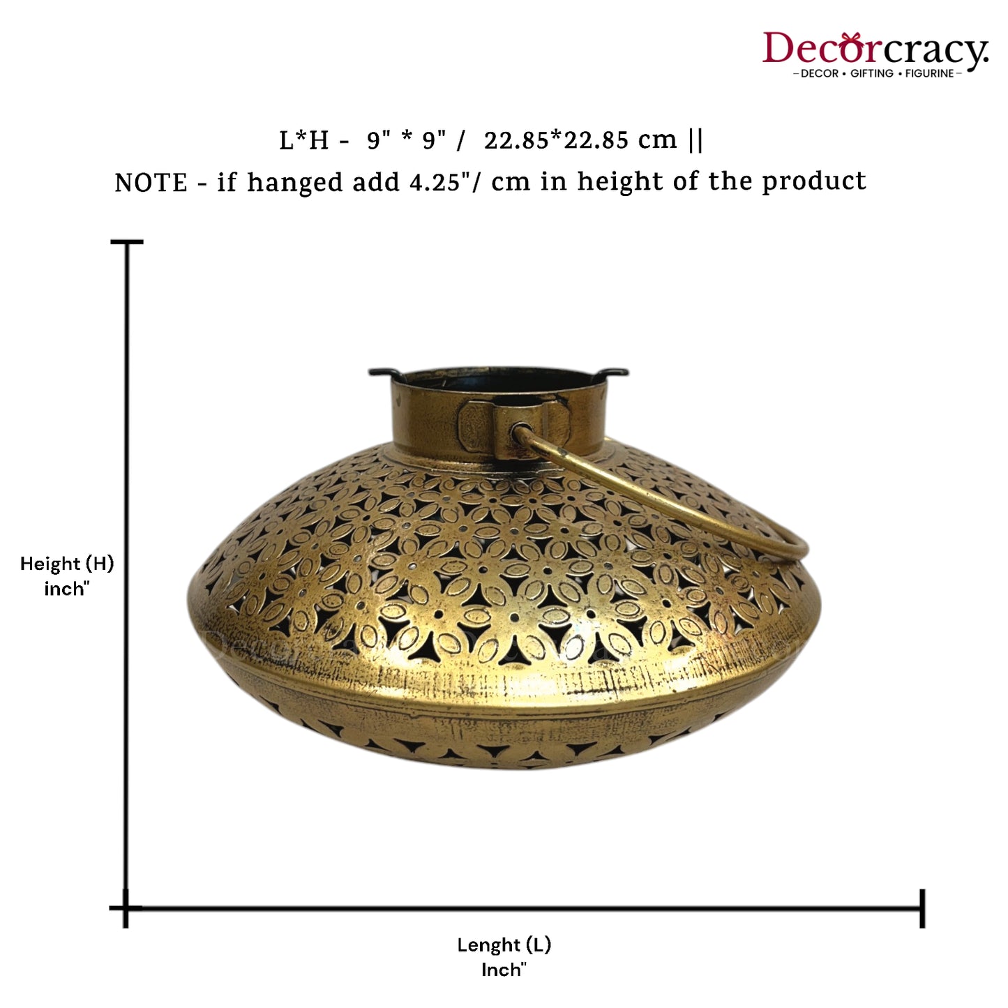 Degchi Iron Antique Golden Netted Design Tealight Candle Holder Stand Tribal Village Art