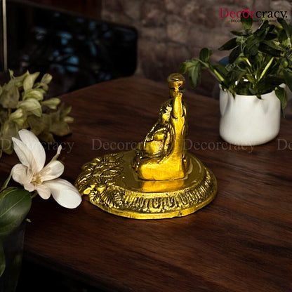 Laughing Buddha for Home décor Metal golden