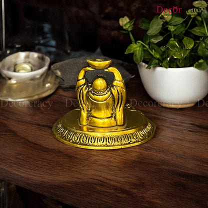 Laughing Buddha for Home décor Metal golden