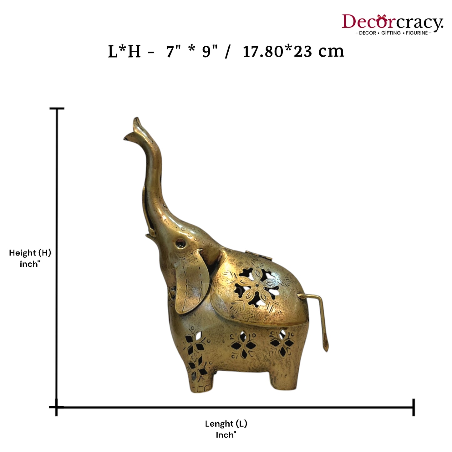 Elephant Tealight Iron Antique Golden Netted Design Tealight Candle Holder Stand Tribal Village Art