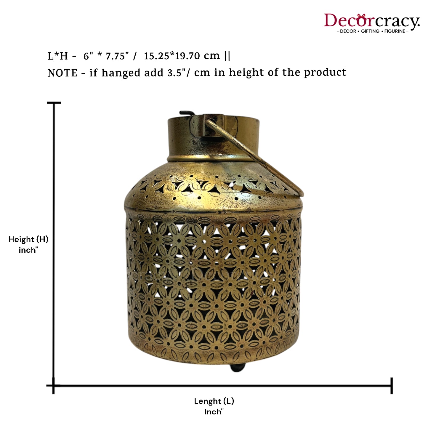 Ketley Lantern Iron Antique Golden Netted Design Tealight Candle Holder Stand Tribal Village Art