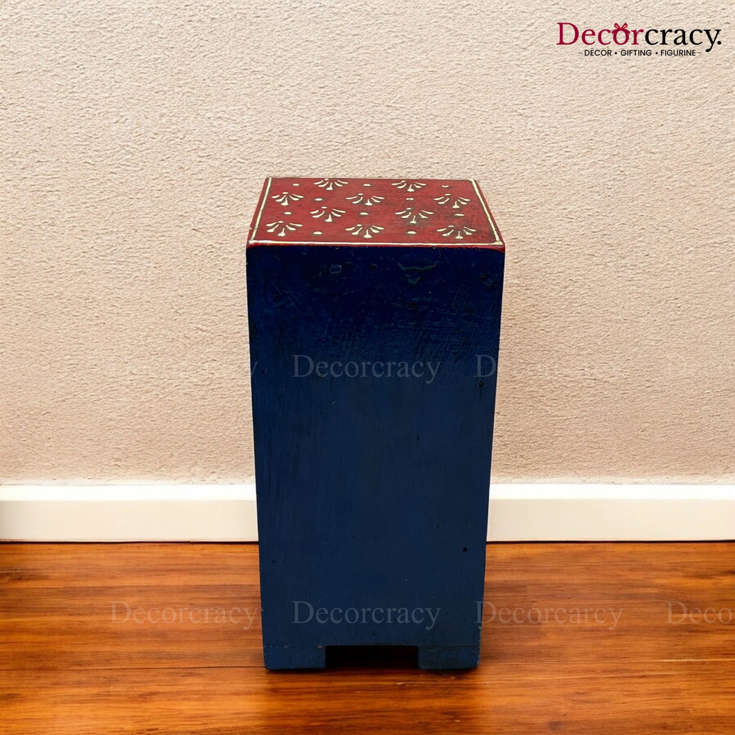 2 Drawer Ceramic Hand Painted Wooden Rajasthani Vertical