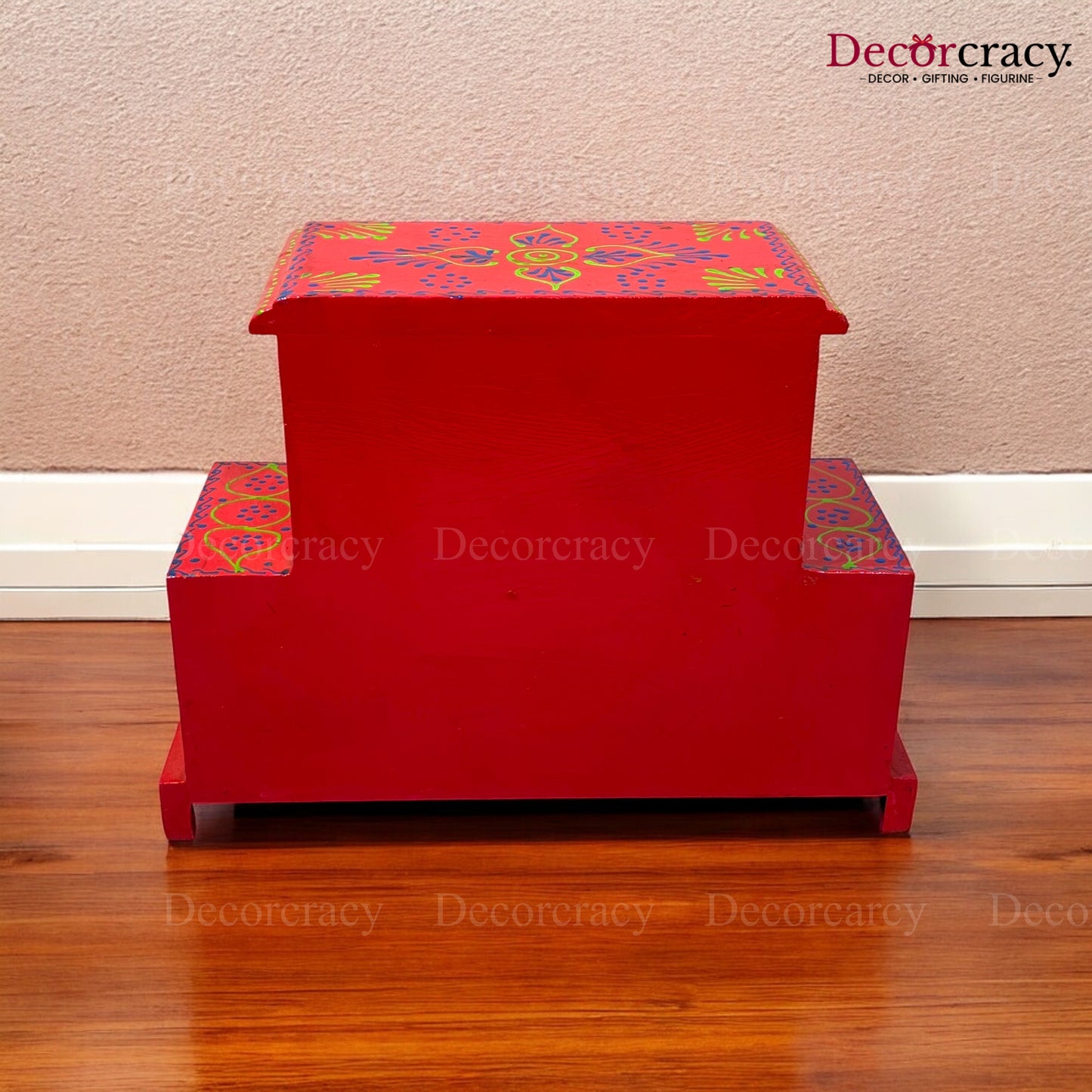 5 Drawer Ceramic Hand Painted Wooden Rajasthani