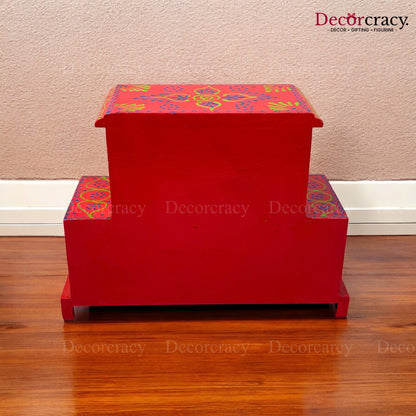 5 Drawer Ceramic Hand Painted Wooden Rajasthani